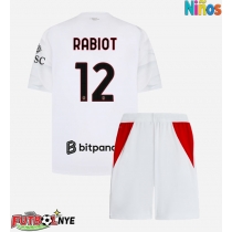 Camiseta AC Milan Adrien Rabiot #12 Visitante Equipación para niños 2026-27 manga corta (+ pantalones cortos)